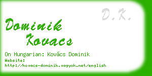 dominik kovacs business card